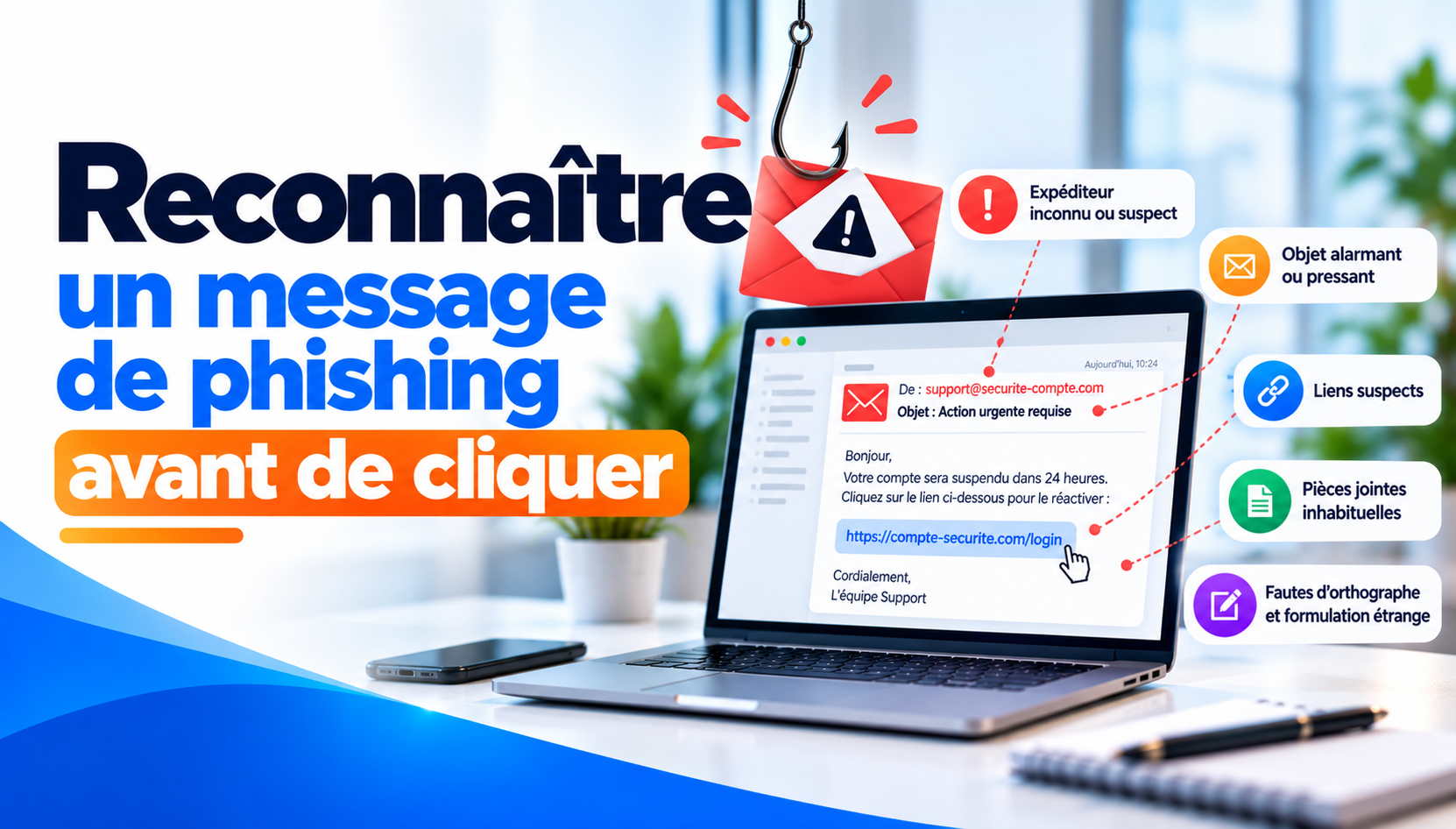 Reconnaître un message de phishing avant de cliquer