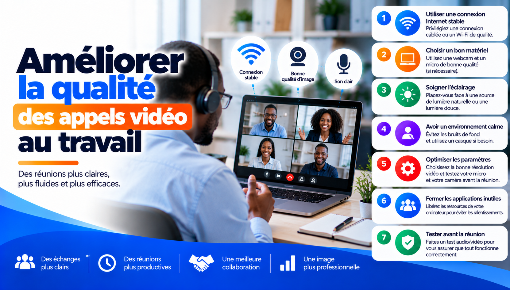 Améliorer la qualité des appels vidéo au travail