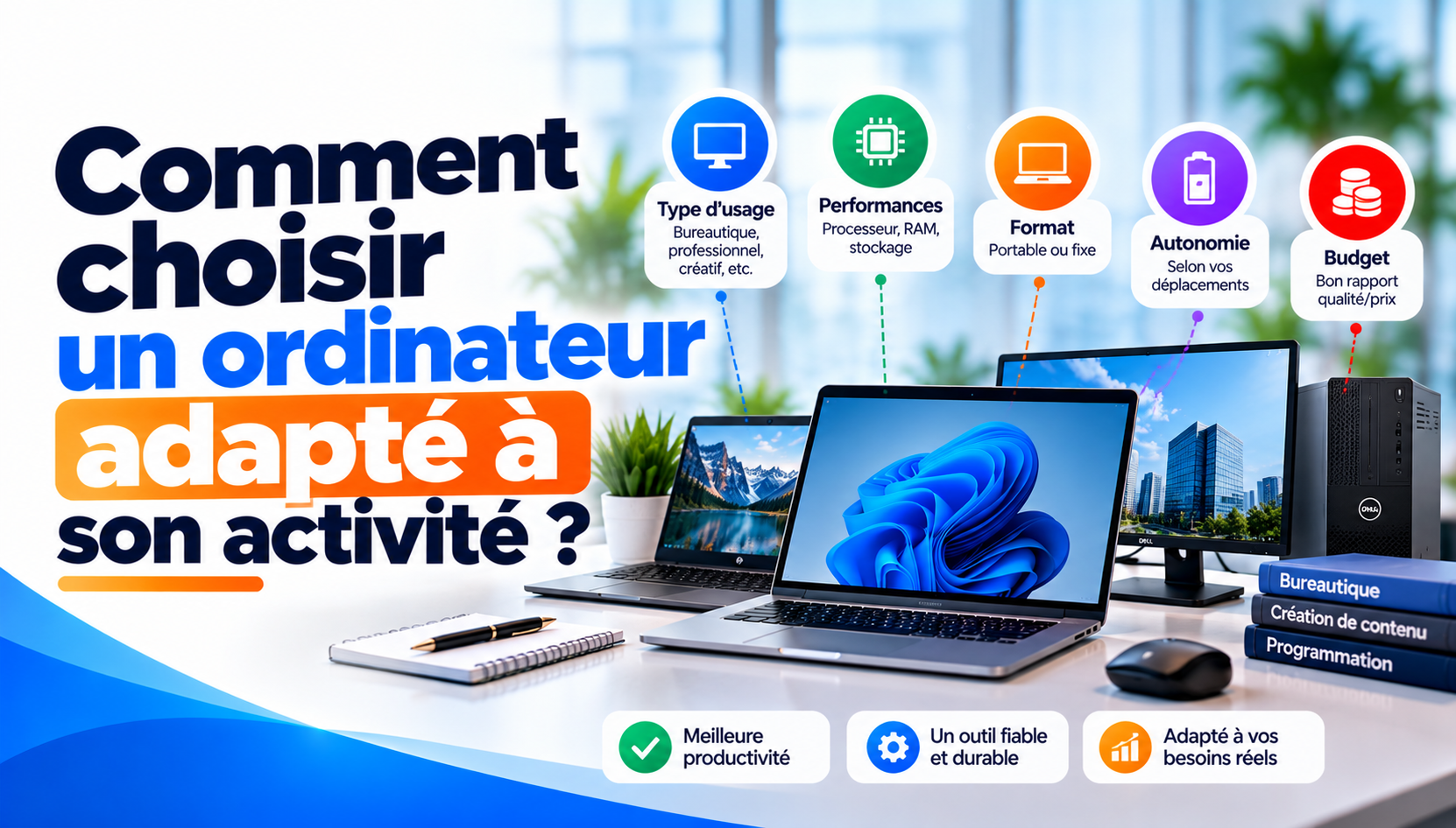 Comment choisir un ordinateur adapté à son activité