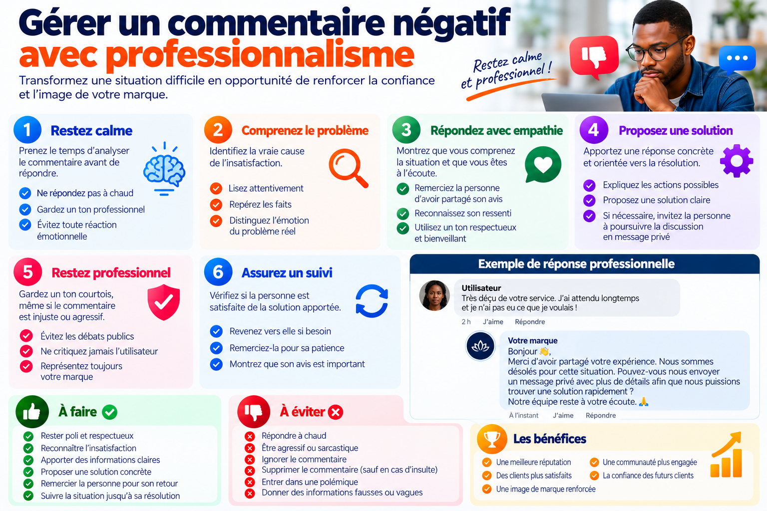 Gérer un commentaire négatif avec professionnalisme